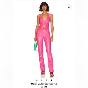 NYT AFRM pink vegan leather set
